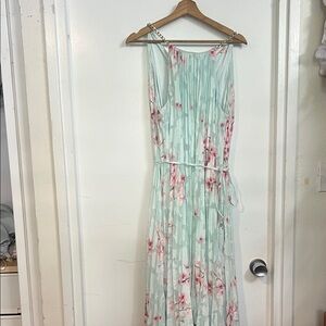 Ted Baker London Floral Mint Green and Pink Dress